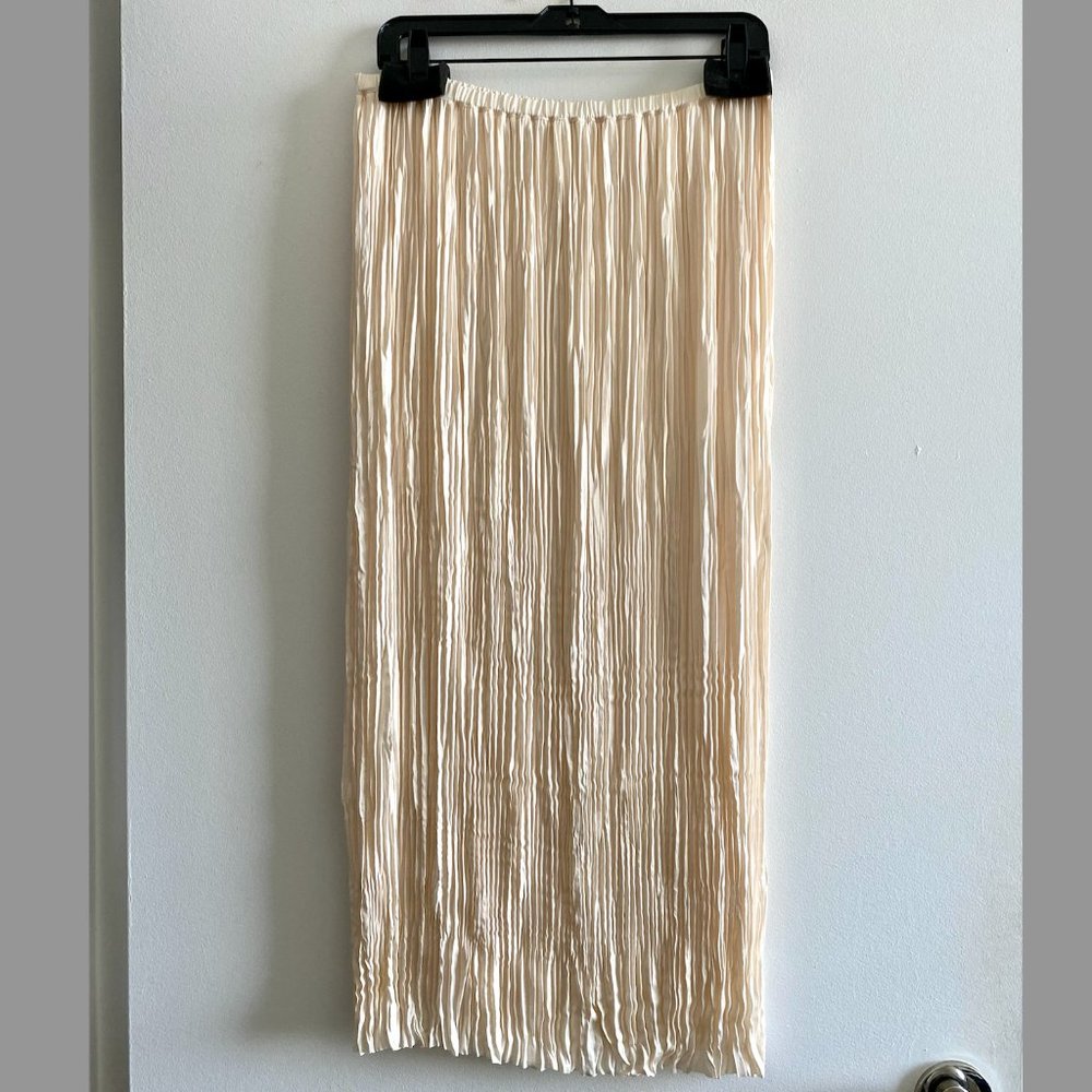 NWT Vince Crinkle Satin Maxi Skirt